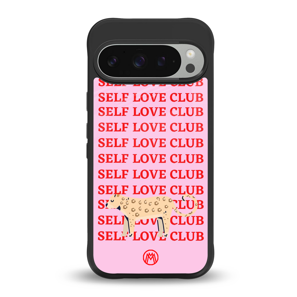 self love club back phone cover | glass case for google pixel 9 pro