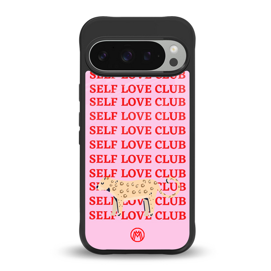 self love club back phone cover | glass case for google pixel 9 pro xl