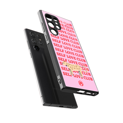 self love club back phone cover | glass case for samsung galaxy s23 ultra