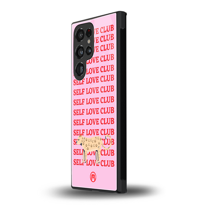 self love club back phone cover | glass case for samsung galaxy s24 ultra