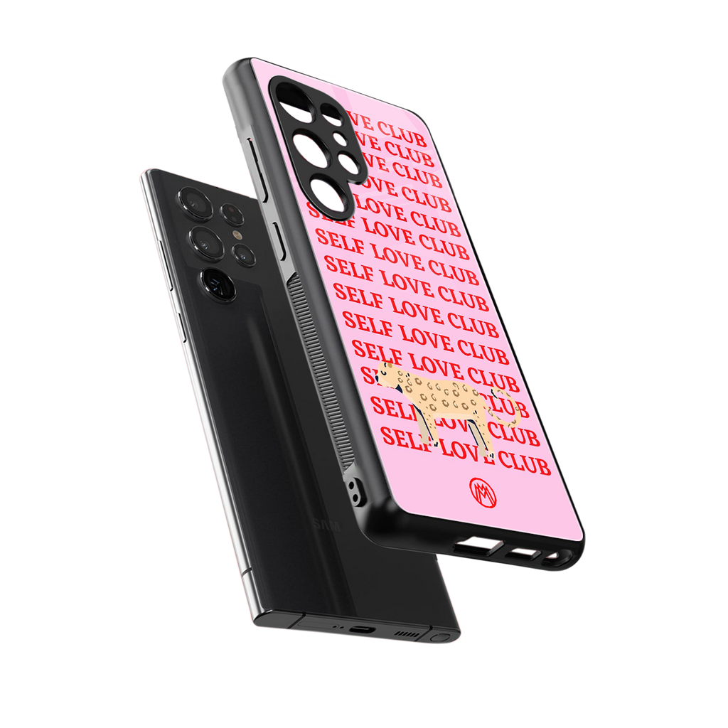 self love club back phone cover | glass case for samsung galaxy s25 ultra