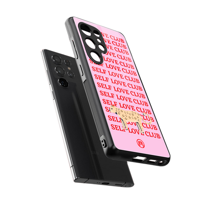 self love club back phone cover | glass case for samsung galaxy s25 ultra