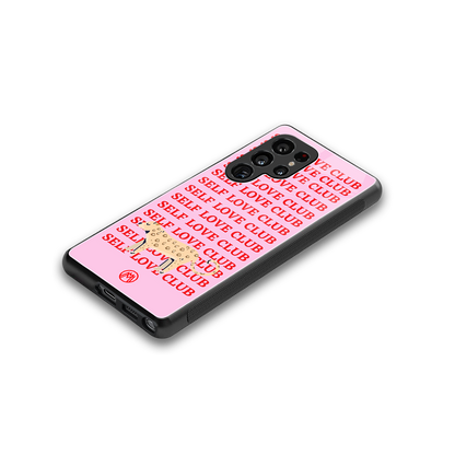 self love club back phone cover | glass case for samsung galaxy s25 ultra