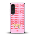 self love club back phone cover | glass case for samsung galaxy s24