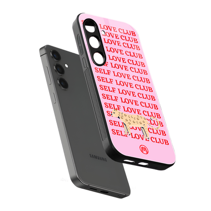 self love club back phone cover | glass case for samsung galaxy s23 plus