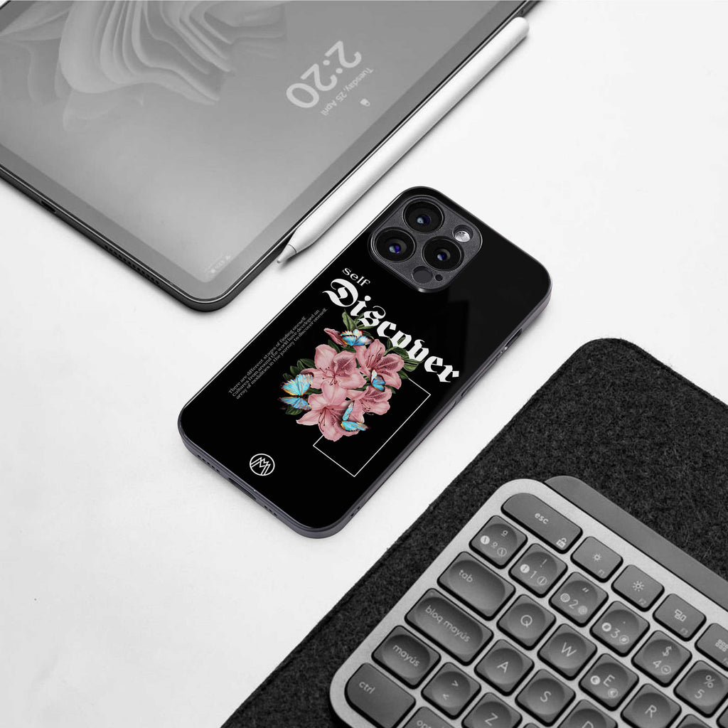 self discover back phone cover | glass case for iphone 14 pro max