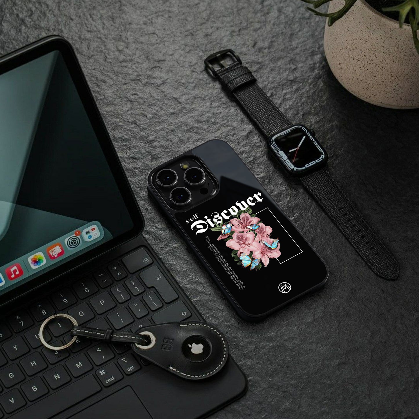 self discover back phone cover | glass case for iphone 15 pro