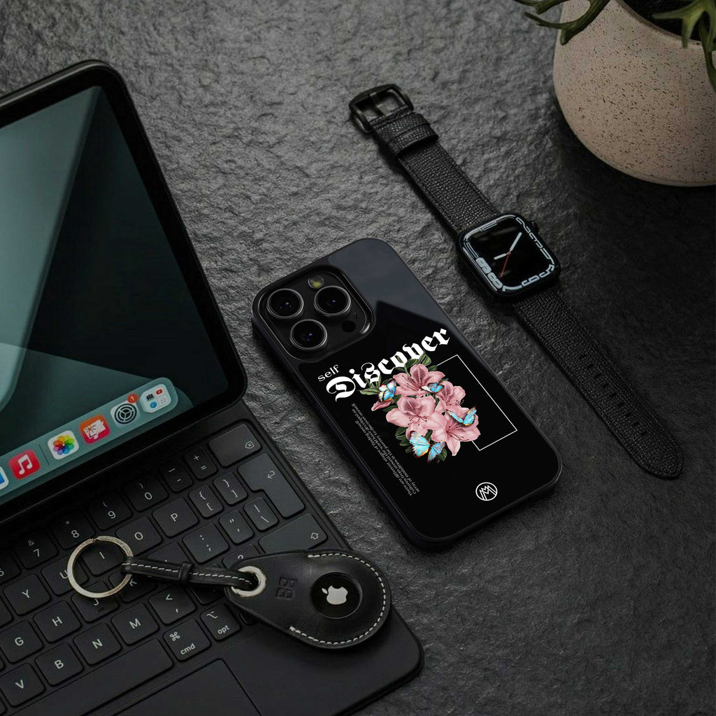 self discover back phone cover | glass case for iphone 14 pro max