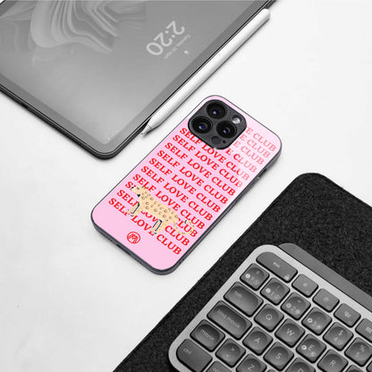 self love club back phone cover | glass case for samsung galaxy s24 ultra