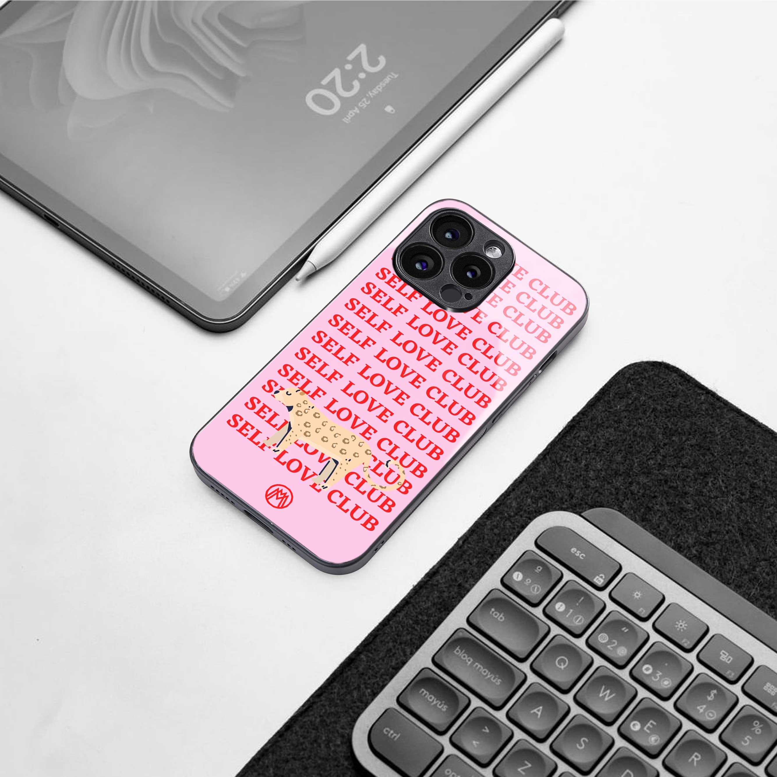 self love club back phone cover | glass case for nothing phone 2