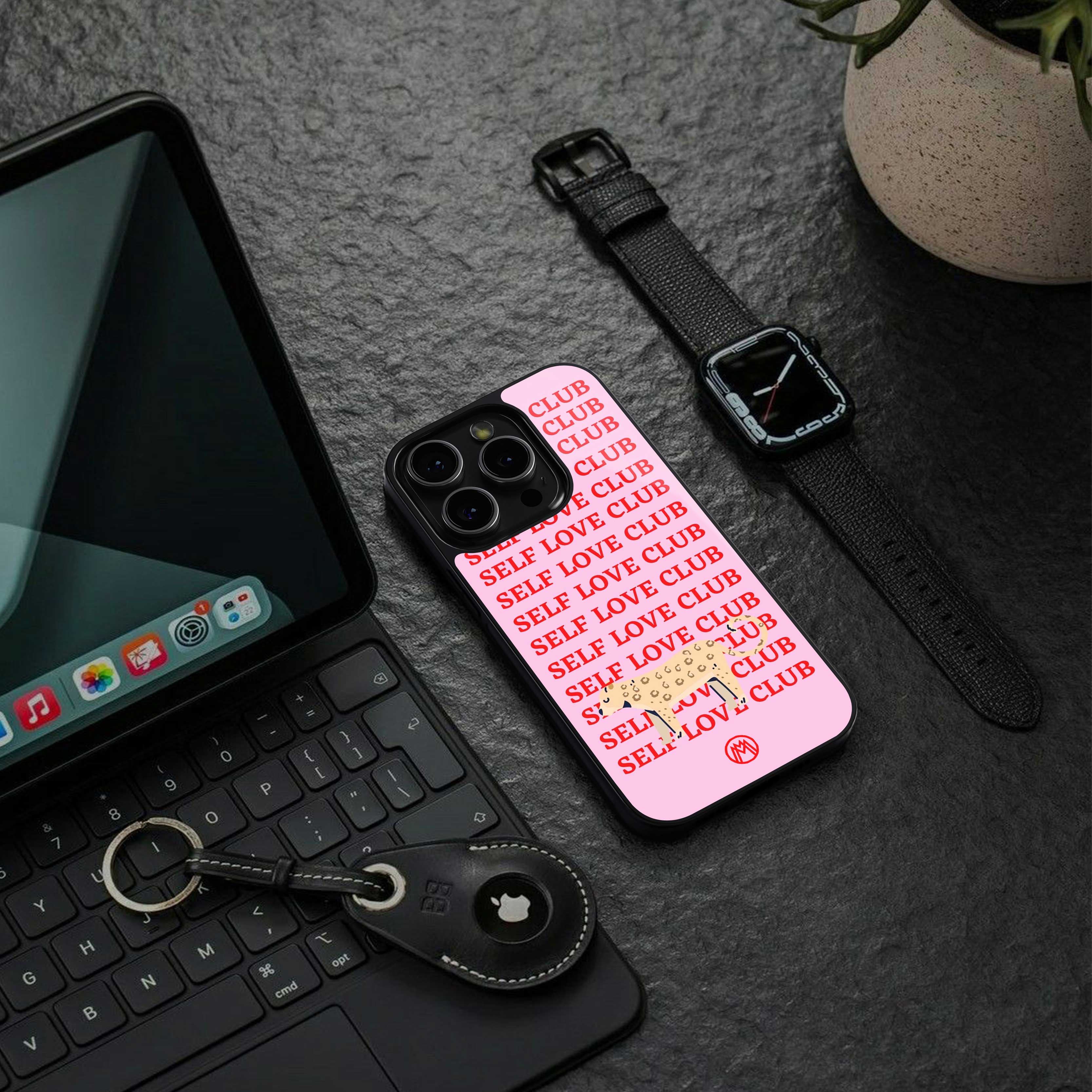self love club back phone cover | glass case for nothing phone 2