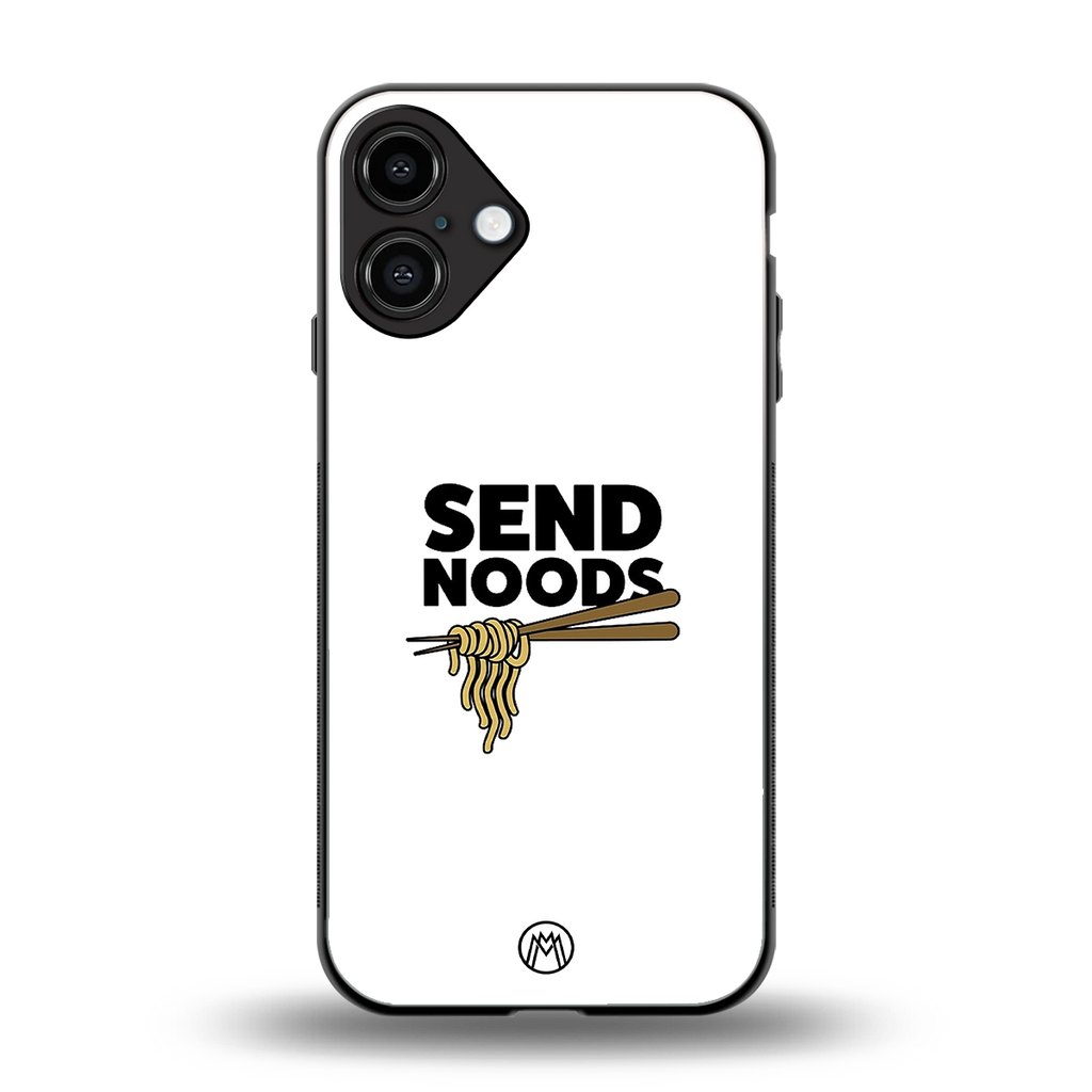 send noods back phone cover | glass case for iphone 16 plus