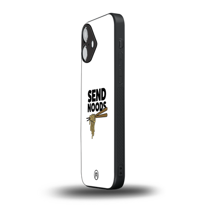 send noods back phone cover | glass case for iphone 16 plus