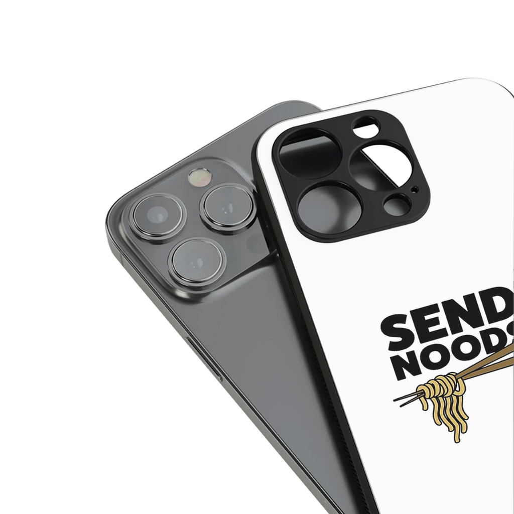 send noods back phone cover | glass case for iphone 14 pro max