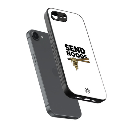 send noods back phone cover | glass case for iphone 16e