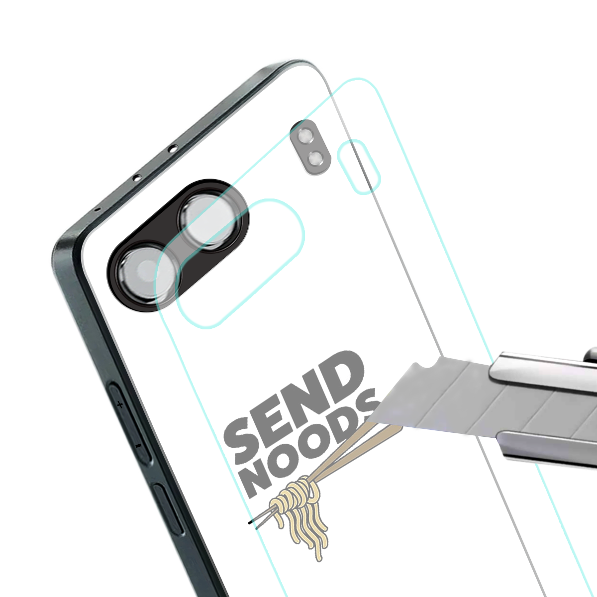 send noods back phone cover | glass case for oneplus nord 4