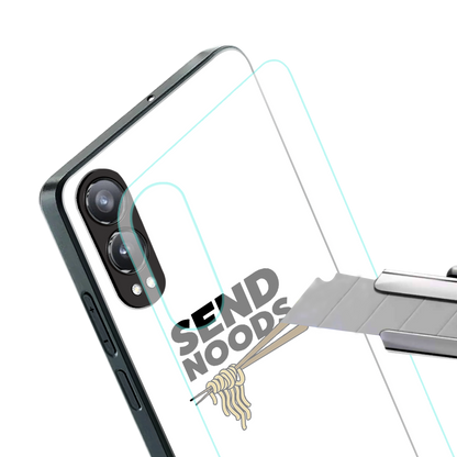 send noods back phone cover | glass case for oneplus nord ce 4 lite