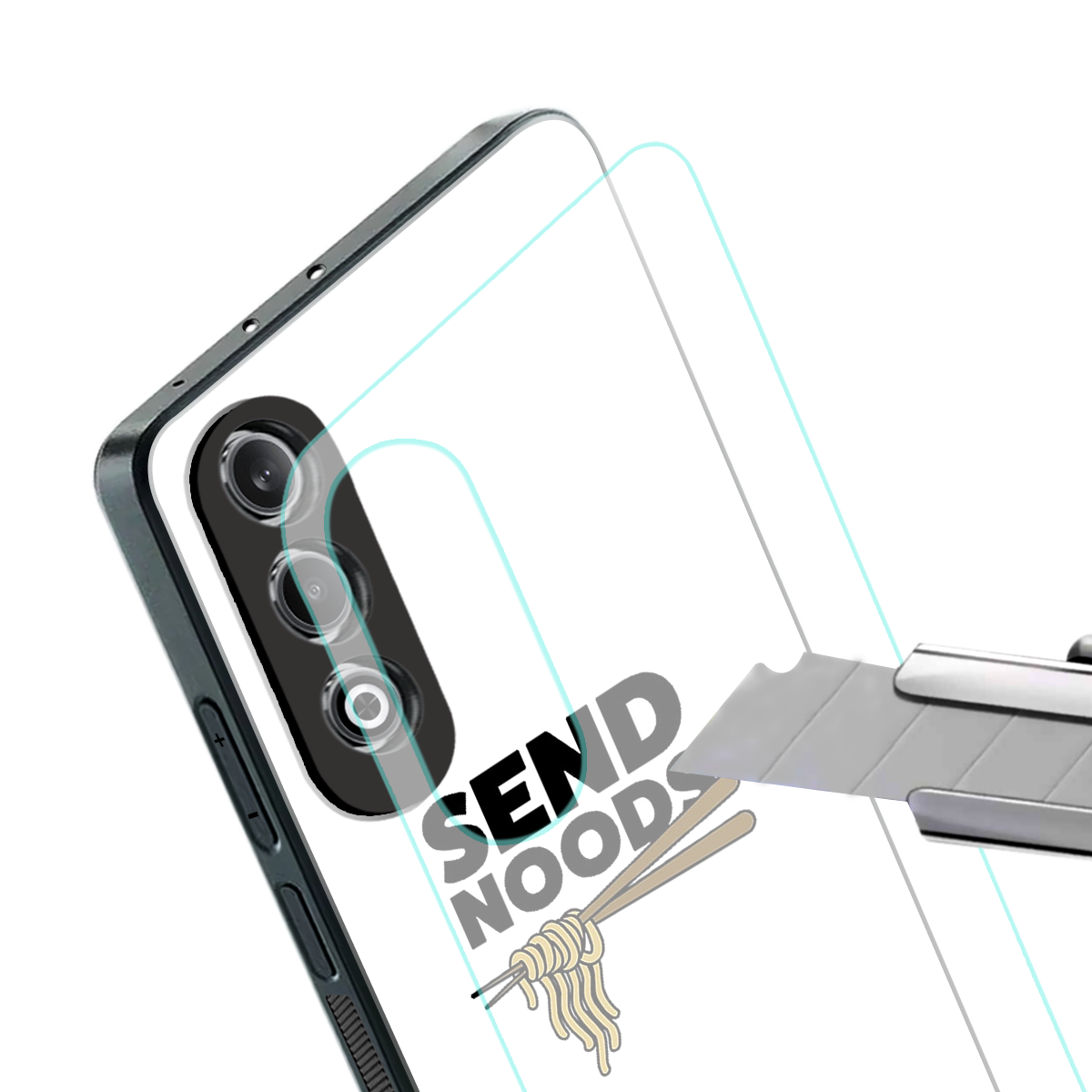 send noods back phone cover | glass case for oneplus nord ce 4