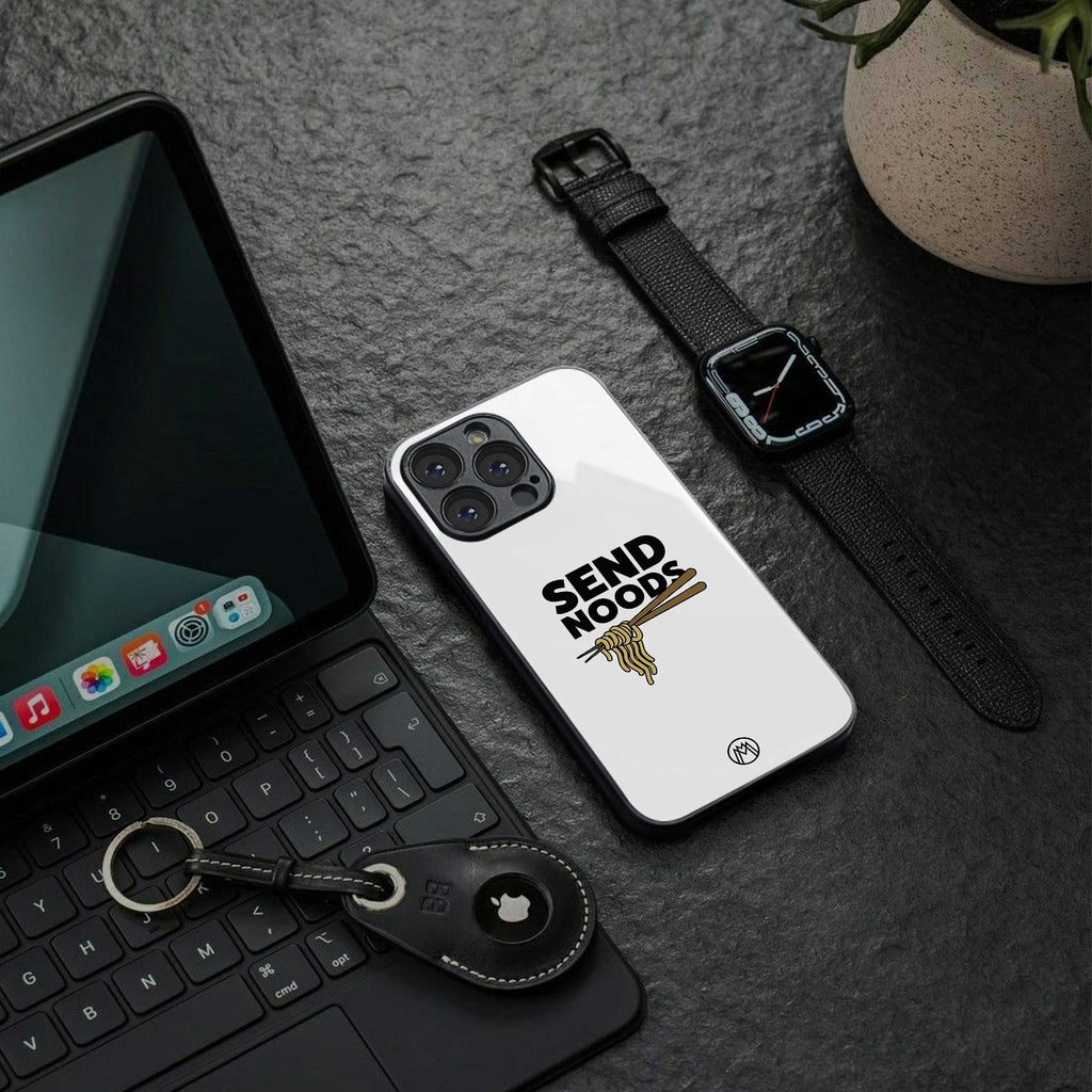 send noods back phone cover | glass case for iphone 14 pro max