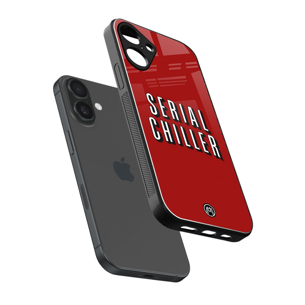 serial chiller netflix back phone cover | glass case for iphone 16 plus