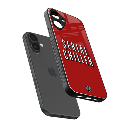 serial chiller netflix back phone cover | glass case for iphone 16 plus