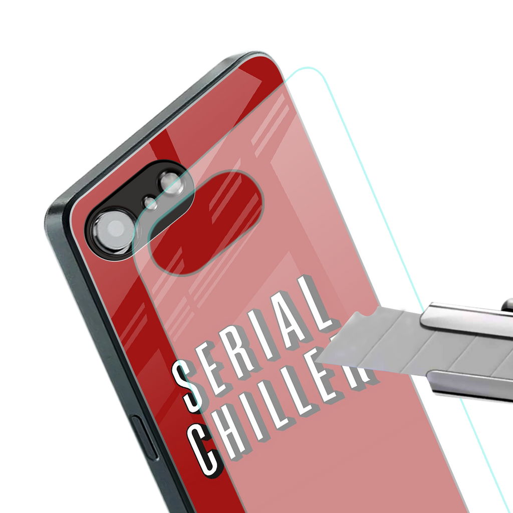 serial chiller netflix back phone cover | glass case for iphone 16e