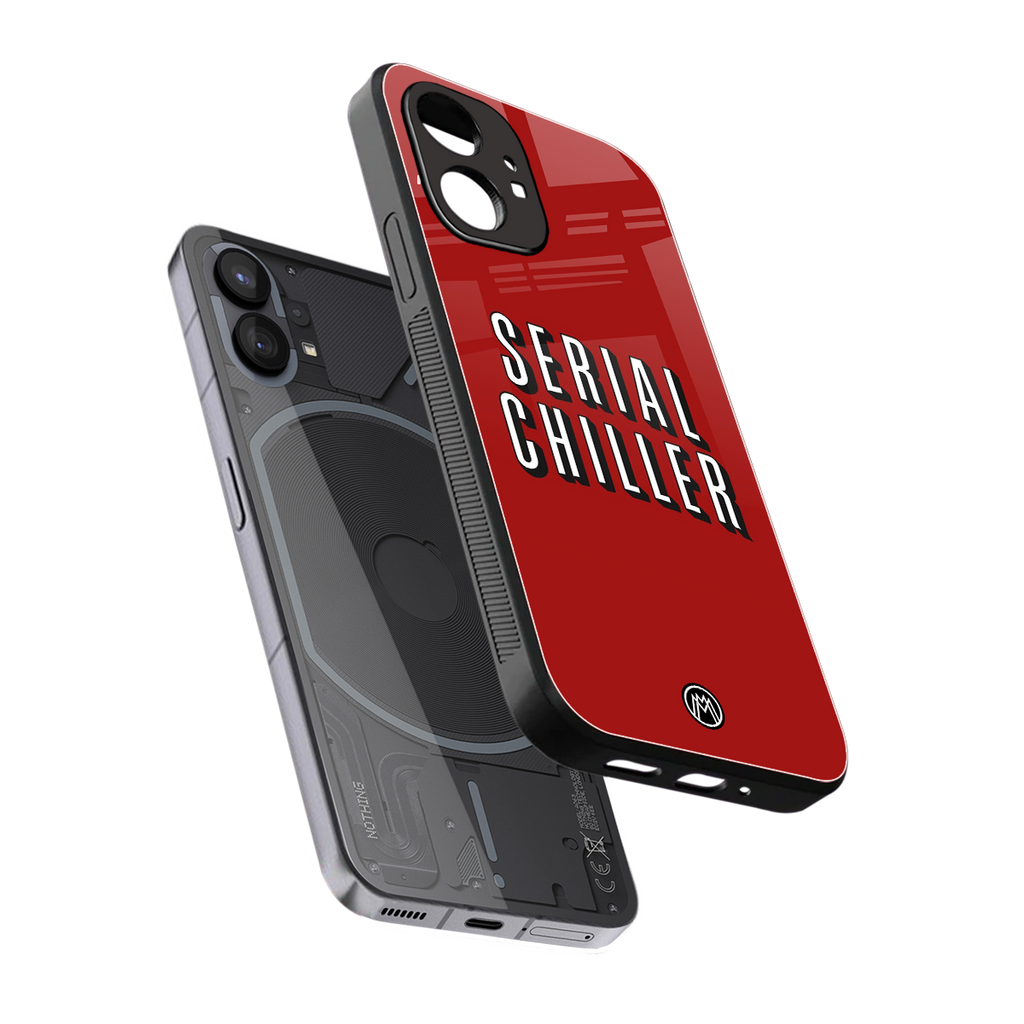 serial chiller netflix back phone cover | glass case for nothing phone 1