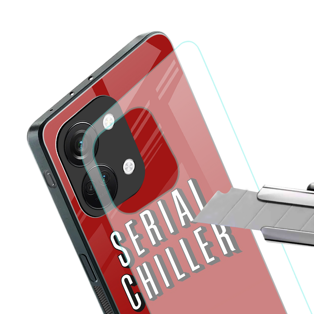 serial chiller netflix back phone cover | glass case for oneplus nord 3