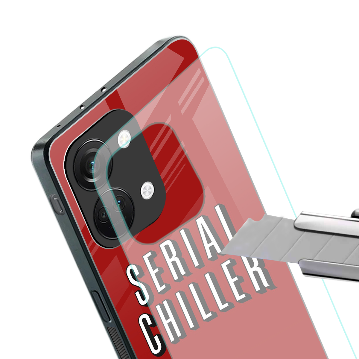 serial chiller netflix back phone cover | glass case for oneplus nord 3