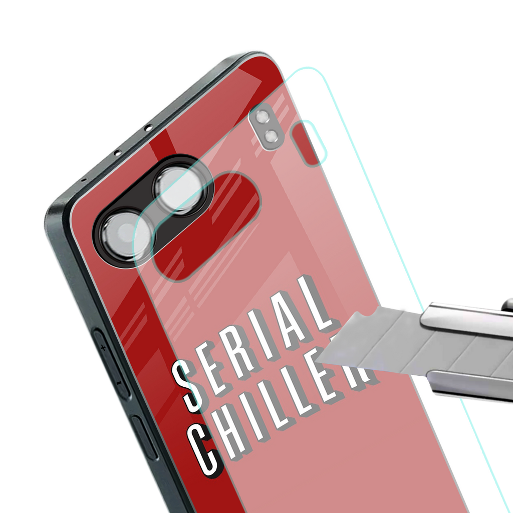 serial chiller netflix back phone cover | glass case for oneplus nord 4