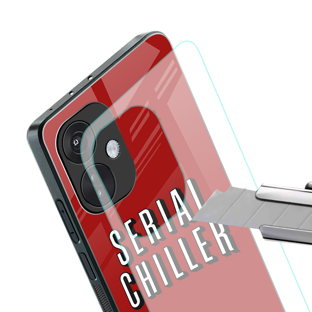 serial chiller netflix back phone cover | glass case for oneplus nord ce 3