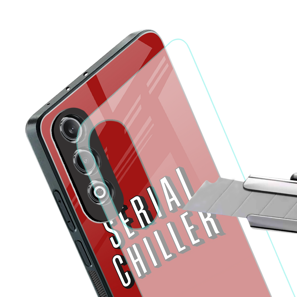 serial chiller netflix back phone cover | glass case for oneplus nord ce 4