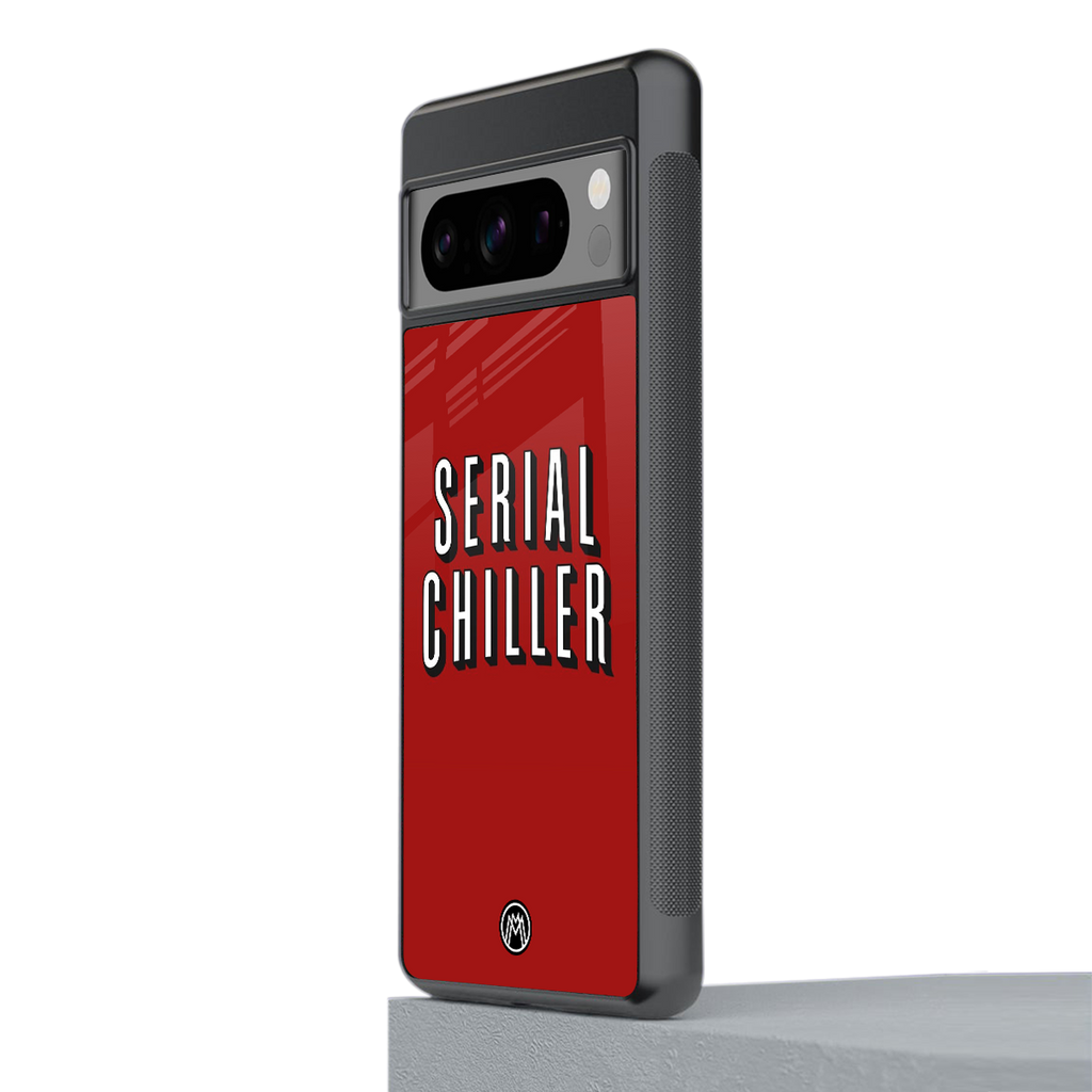 serial chiller netflix back phone cover | glass case for google pixel 8 pro