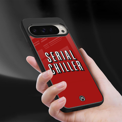 serial chiller netflix back phone cover | glass case for google pixel 9 pro xl