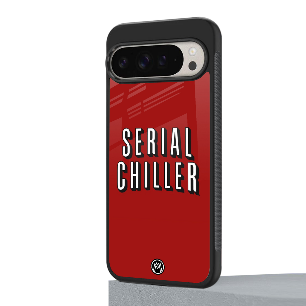 serial chiller netflix back phone cover | glass case for google pixel 9 pro xl