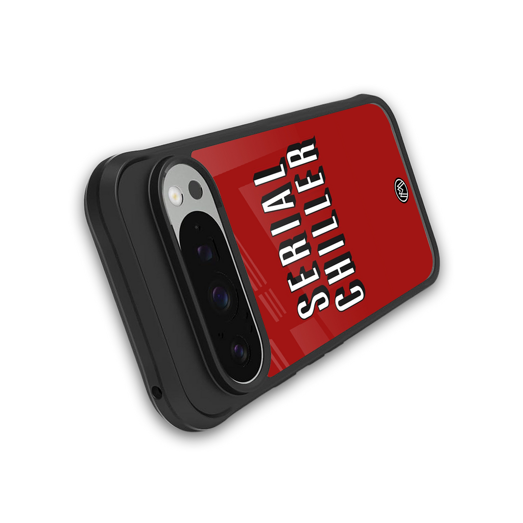 serial chiller netflix back phone cover | glass case for google pixel 9 pro xl