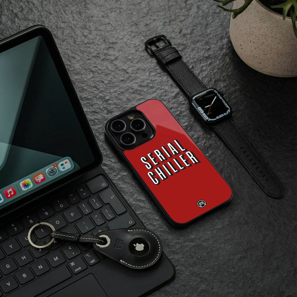 serial chiller netflix back phone cover | glass case for iphone 16 pro