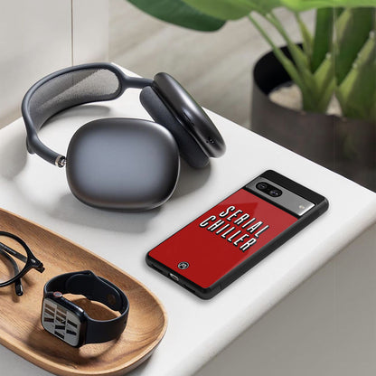 serial chiller netflix back phone cover | glass case for iphone 15 plus