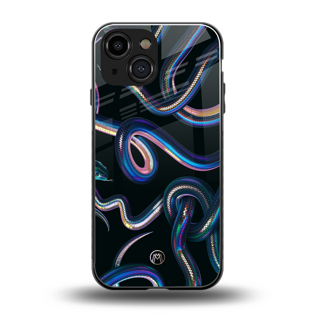 serpent back phone cover | glass case for iphone 13 mini