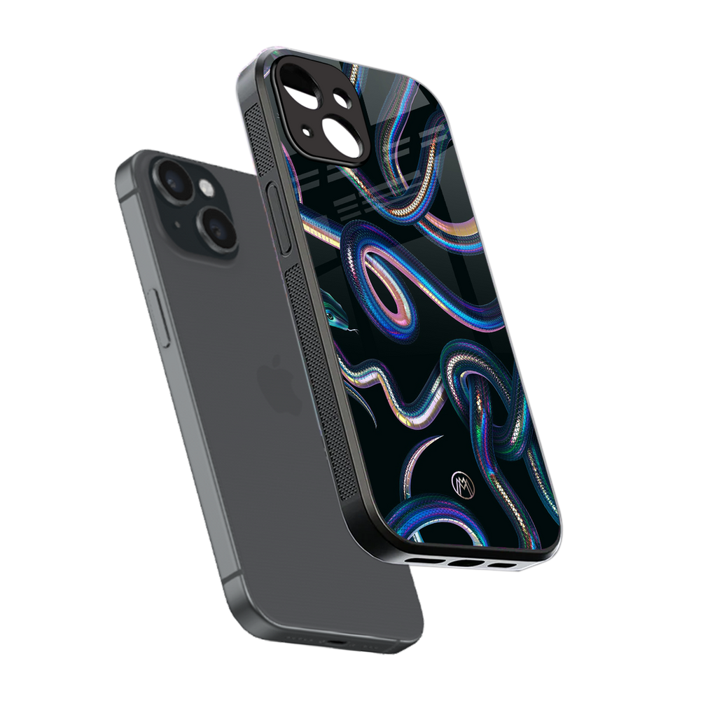 serpent back phone cover | glass case for iphone 13 mini