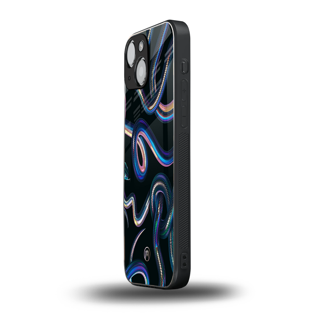 serpent back phone cover | glass case for iphone 13 mini