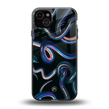 serpent back phone cover | glass case for iphone 15 plus
