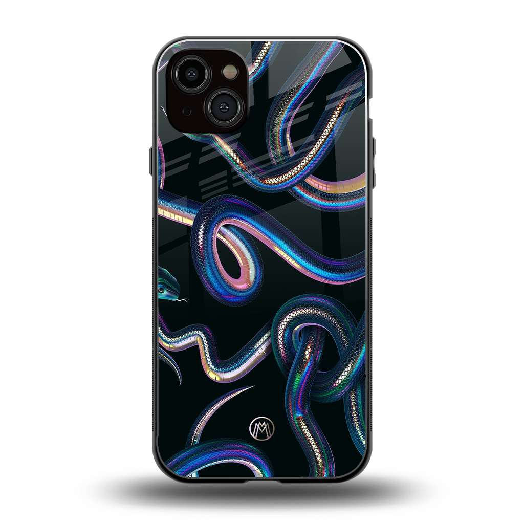 serpent back phone cover | glass case for iphone 14 plus