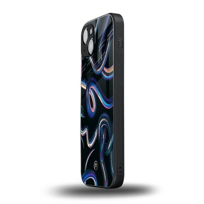 serpent back phone cover | glass case for iphone 15 plus