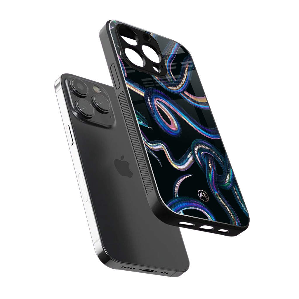 serpent back phone cover | glass case for iphone 14 pro max