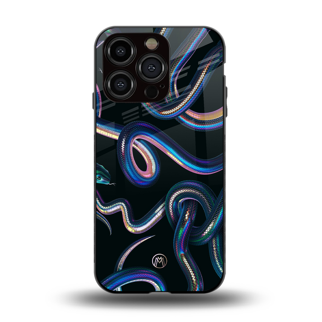 serpent back phone cover | glass case for iphone 14 pro