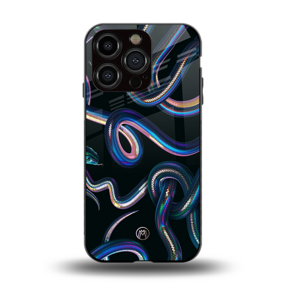 serpent back phone cover | glass case for iphone 14 pro