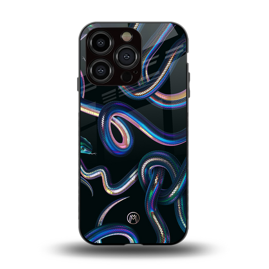 serpent back phone cover | glass case for iphone 14 pro