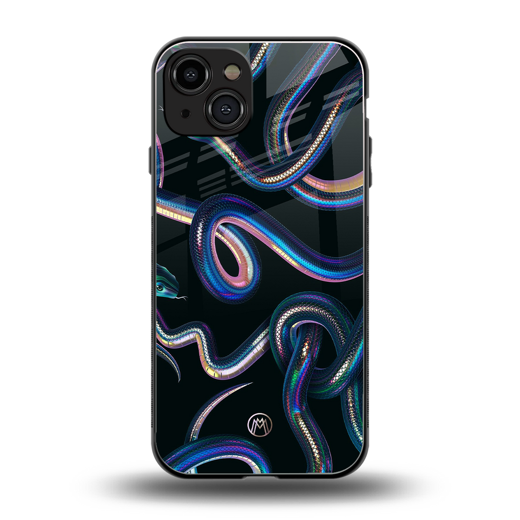 serpent back phone cover | glass case for iphone 15