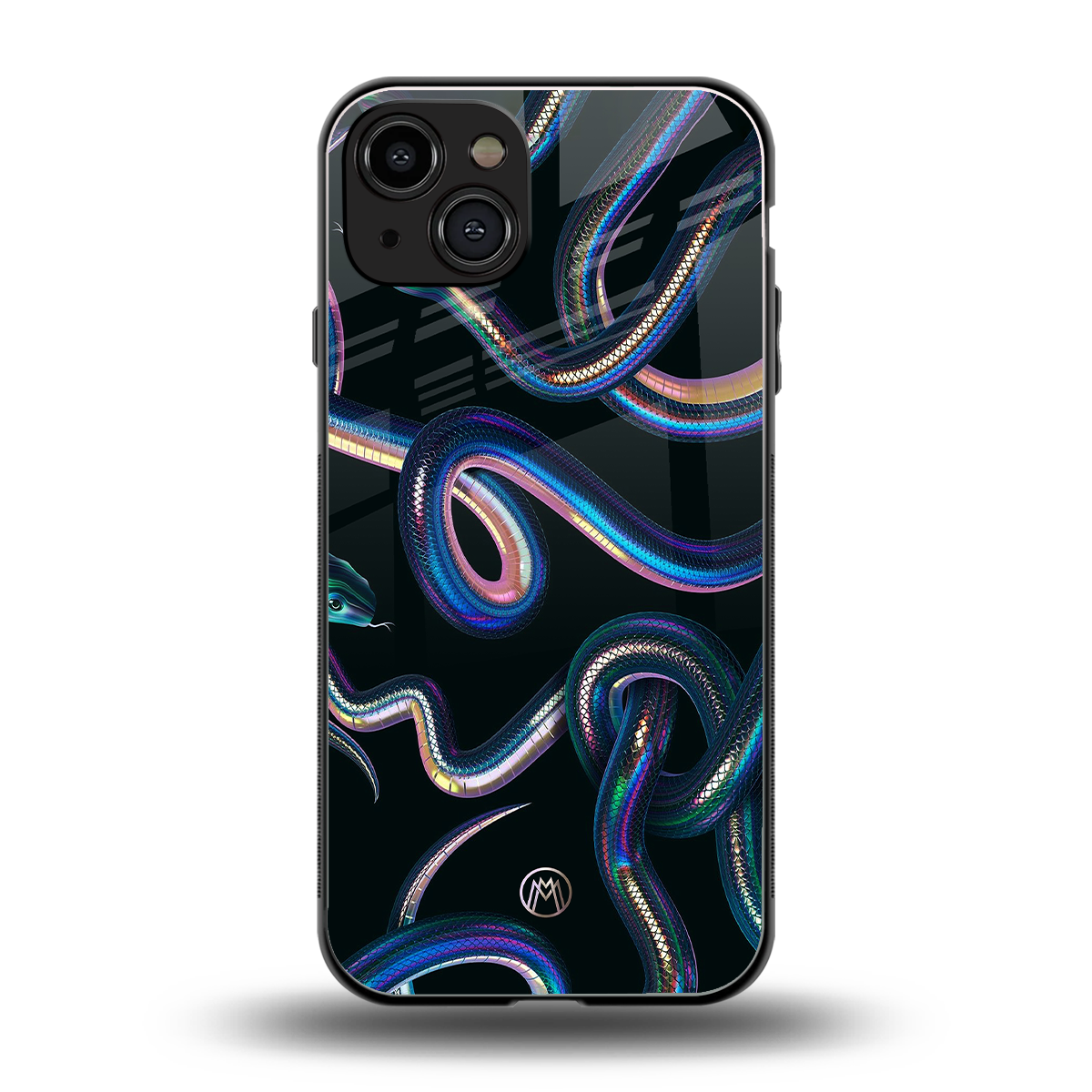 serpent back phone cover | glass case for iphone 15